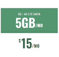 Mint Mobile: 5GB data | Unl. talk & text | $15/month ($180/year)