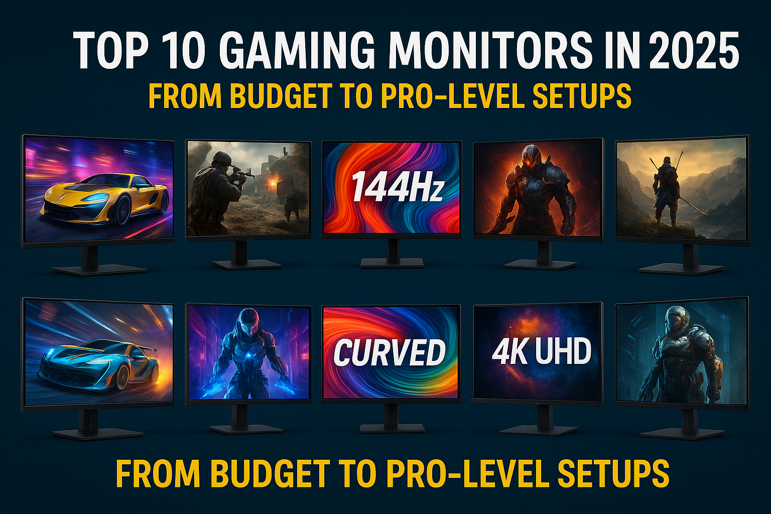 Top 10 Gaming Monitors in 2025 – From Budget to Pro-Level Setups