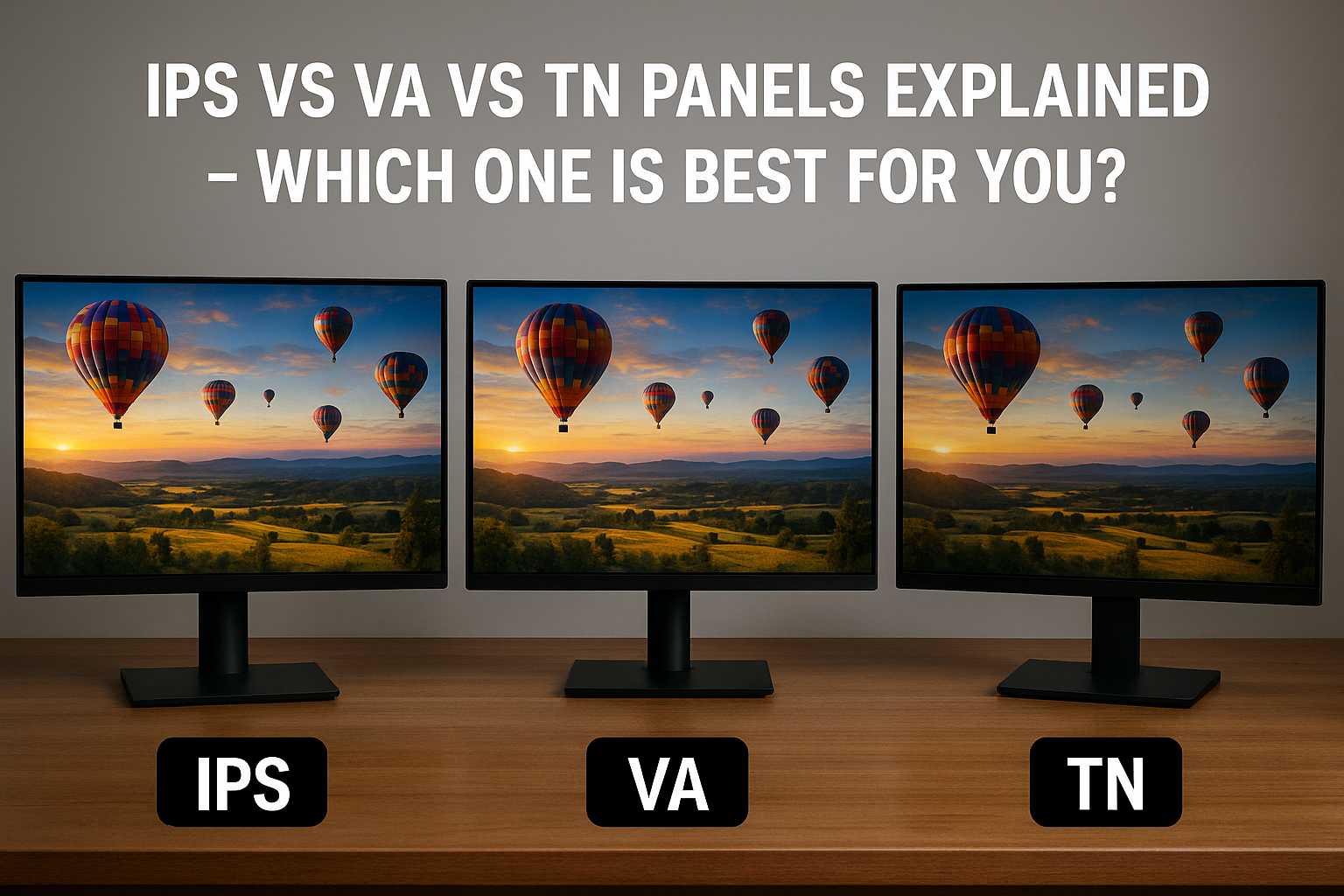 IPS vs VA vs TN Panels Explained – Which One Is Best for You?